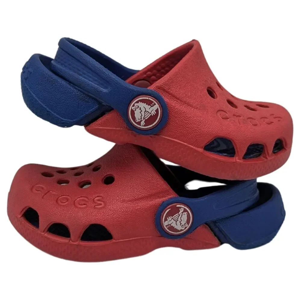 Crocs Electro Red and Blue Clogs Size Toddler 5 (C5)